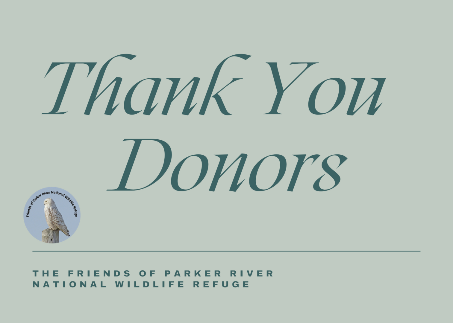 Thank you Donors